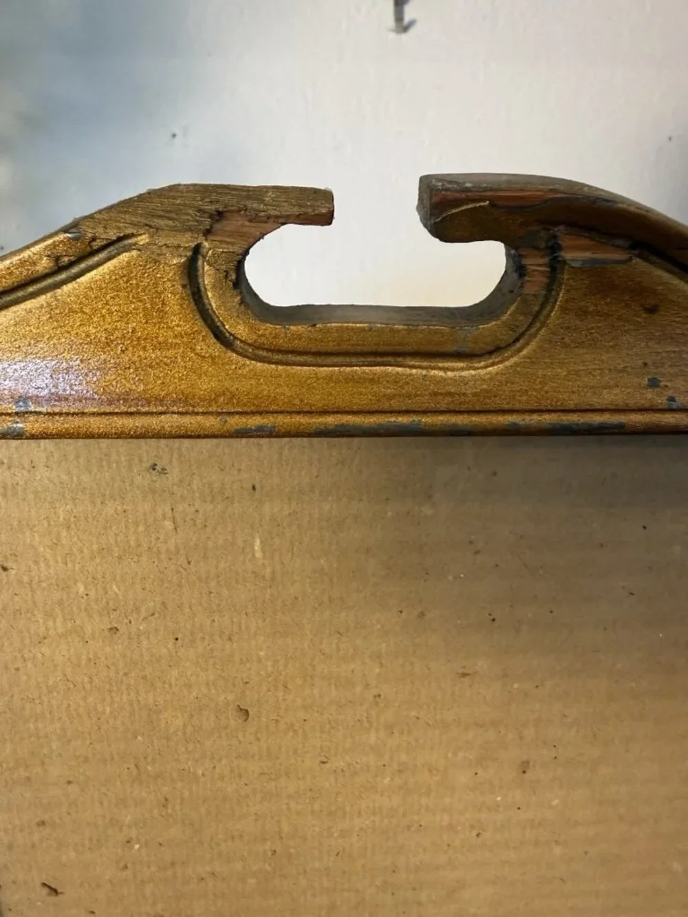 Antqiue 1920's Wood Tabletop Portrait Frame Easel Stand 6.75 x 10.75 opening
